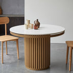 Isaure - Table Ronde 4-6 Pers. - Terrazzo - Blanc