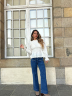 Blusa Charlize con nido de abeja