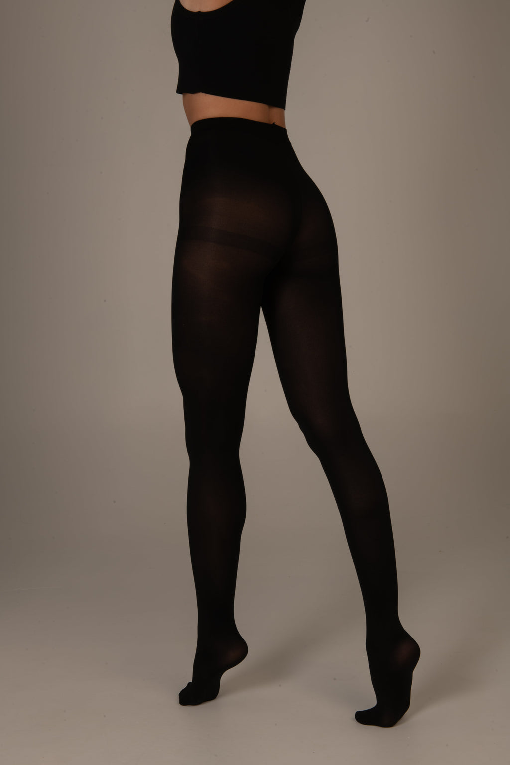 Opaque Black Microfibre Tights – 50D