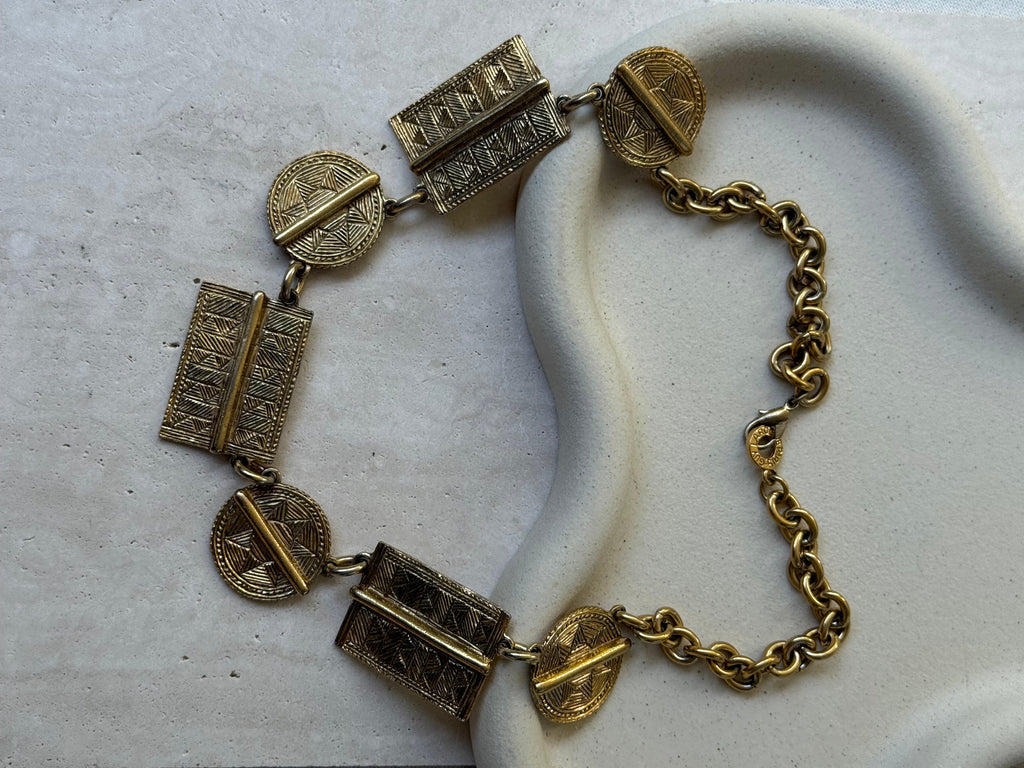 Collier Vintage Guy Laroche - Maillons Géométriques