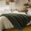 Fringed Bedspread - Recycled - Gabin - Thyme
