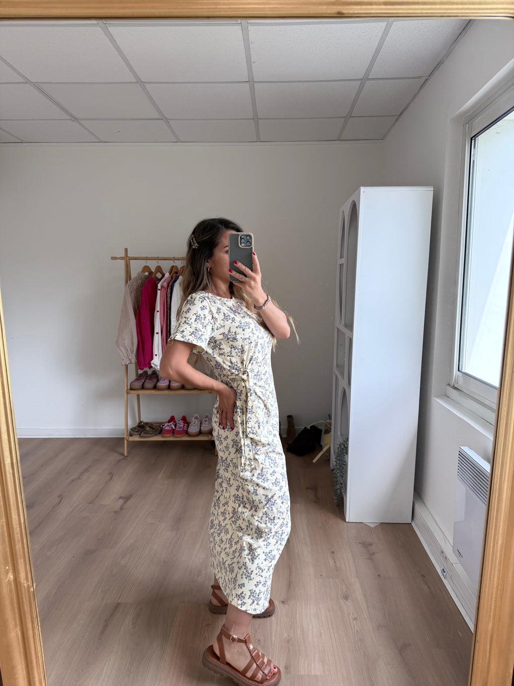 Vestido Largo Lazo Lucia Azul
