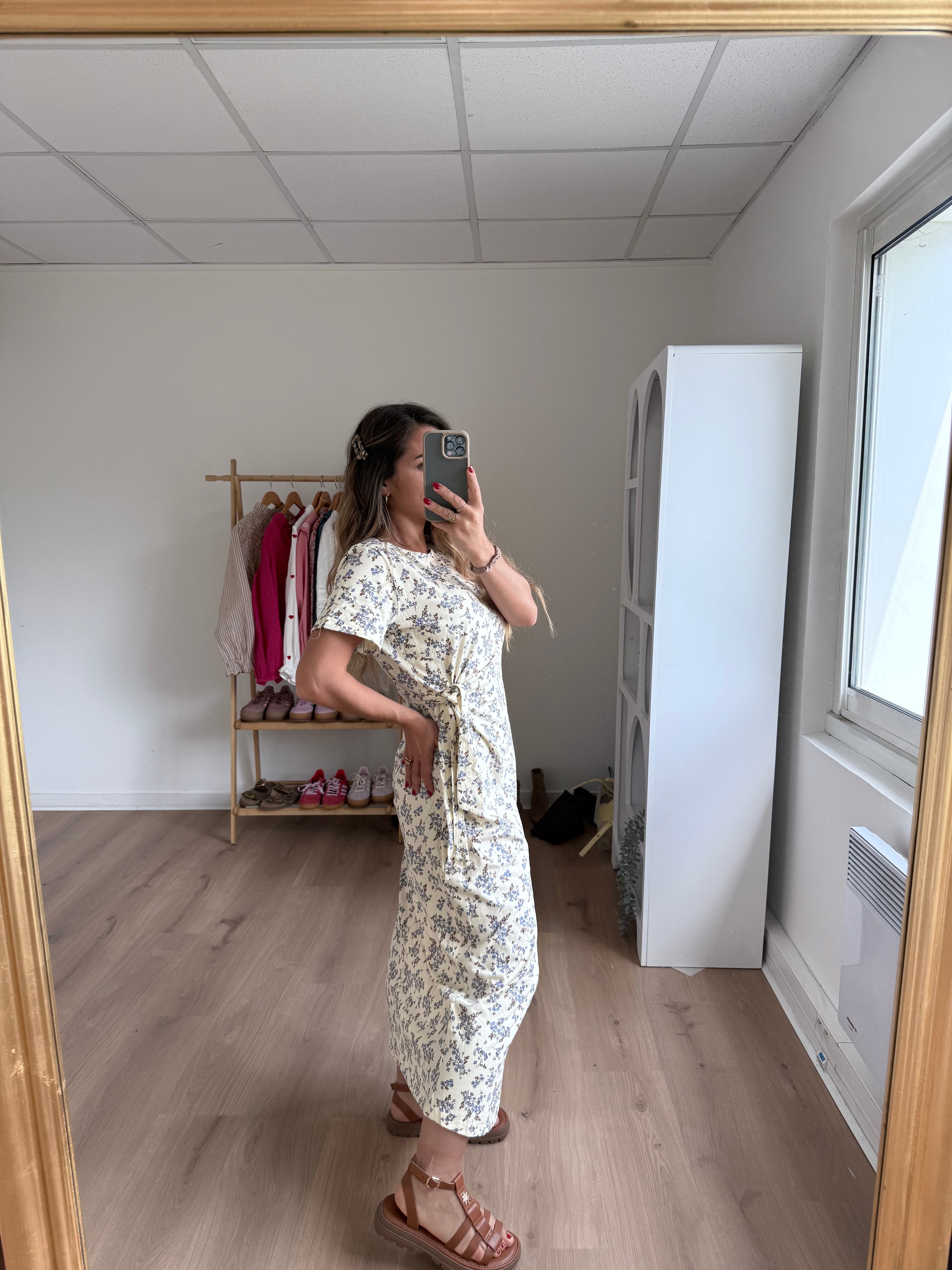 Vestido Largo Lazo Lucia Azul