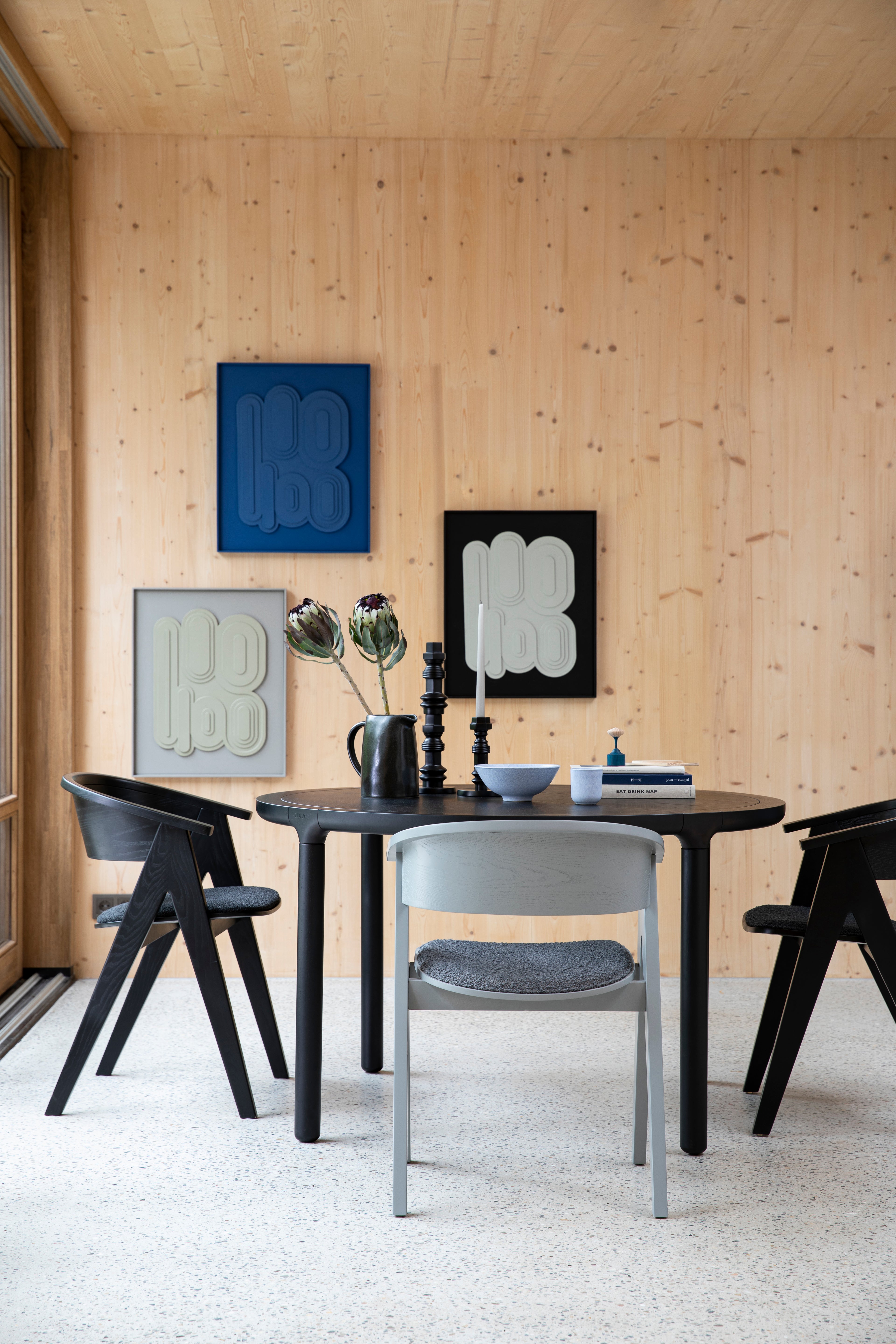 Ndsm - Fauteuil De Salle À Manger - Frêne massif - Gris