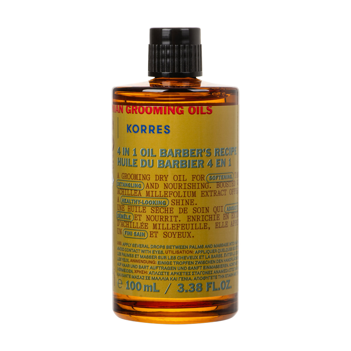 Hombre Aceite 4 En 1 De Barbero - 100 ml