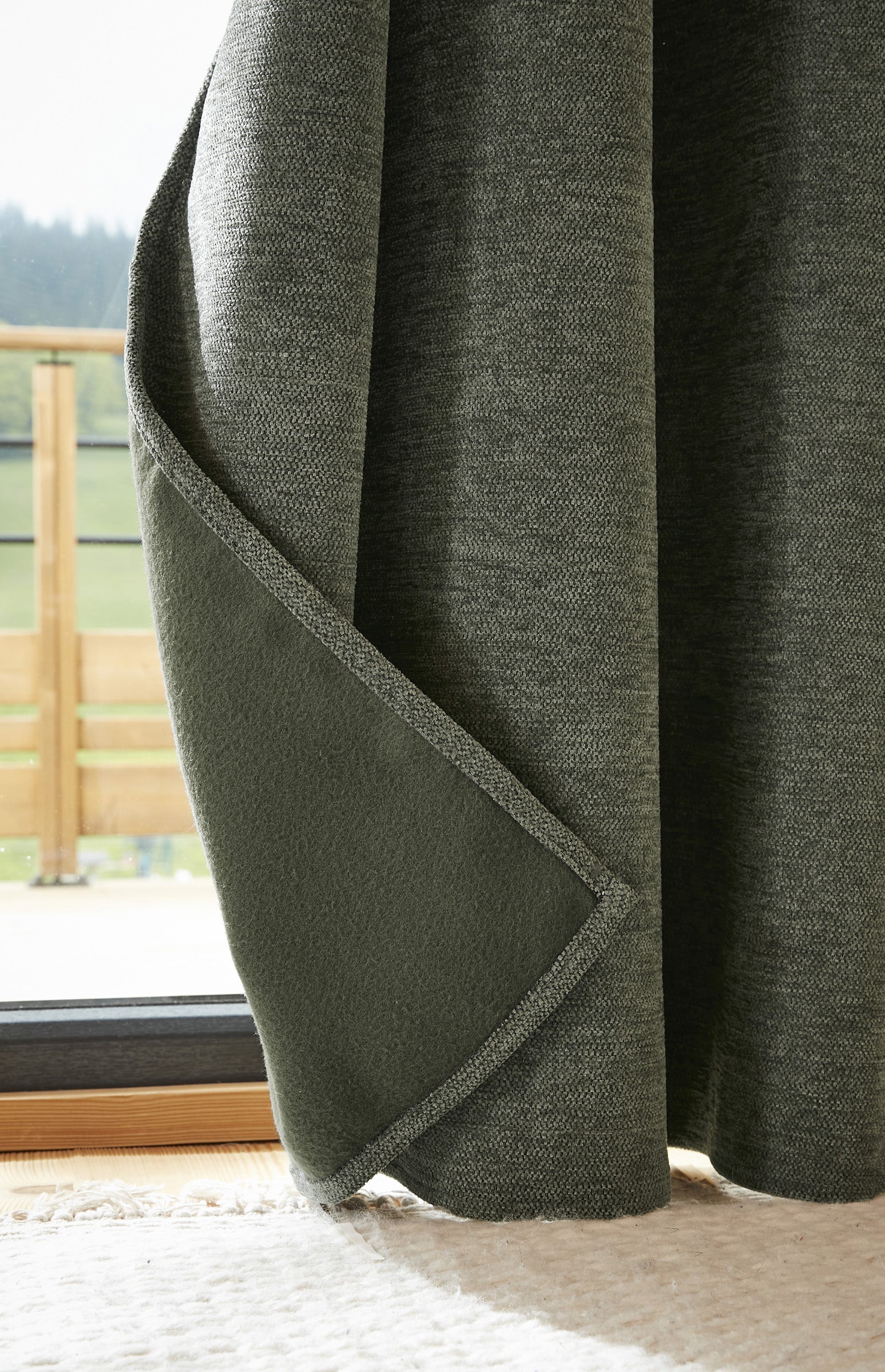 Bjorn - Rideau Occultant + Polaire - Polyester - Romarin