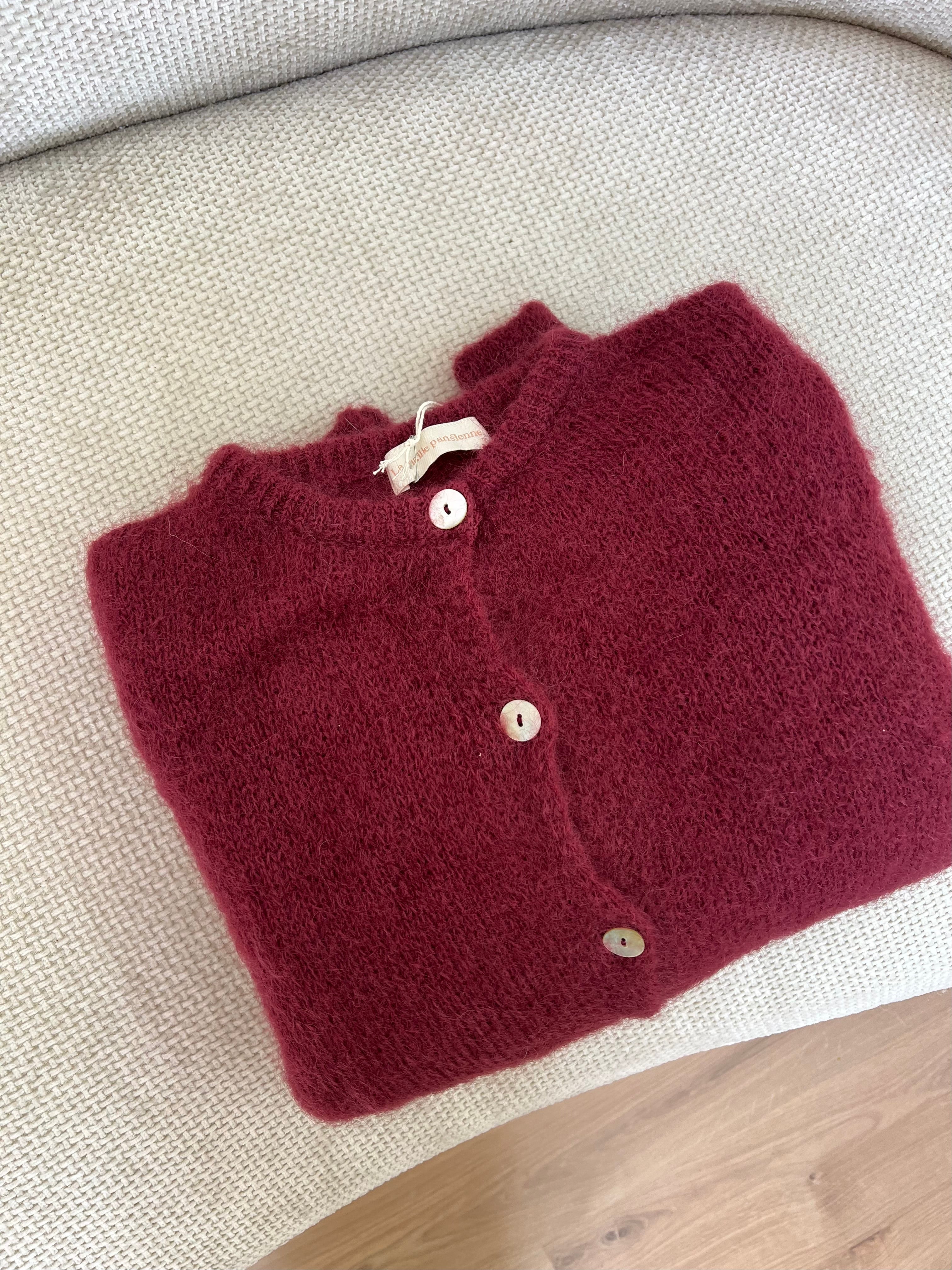 Bianca burgundy wool knit