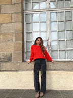 Pull Anna rouge orangé