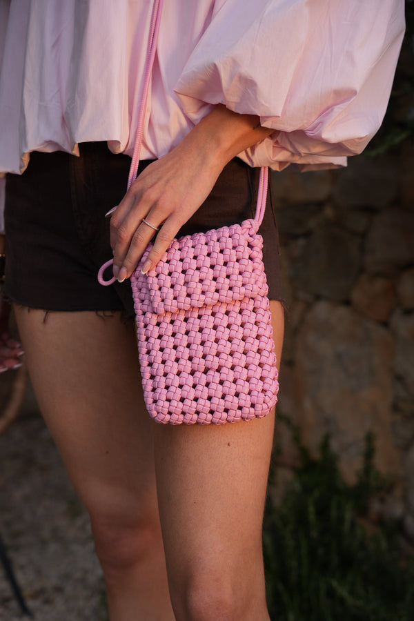 Julia Braided Bag - Pink
