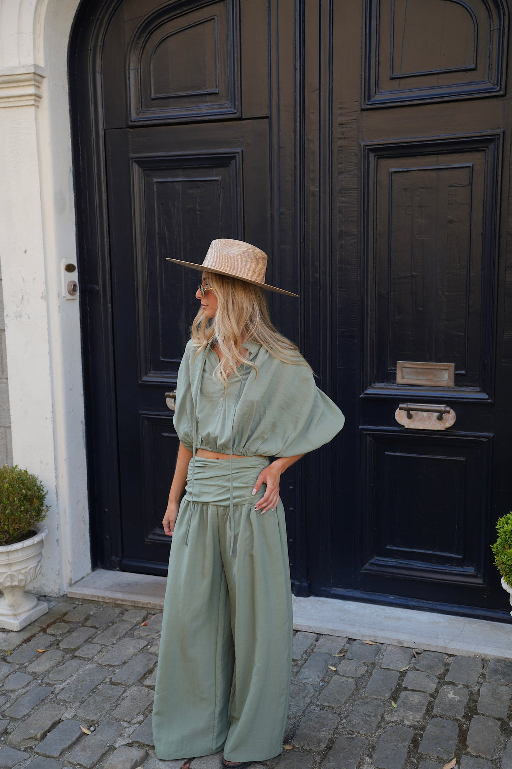 Ugo Short Blouse - Khaki