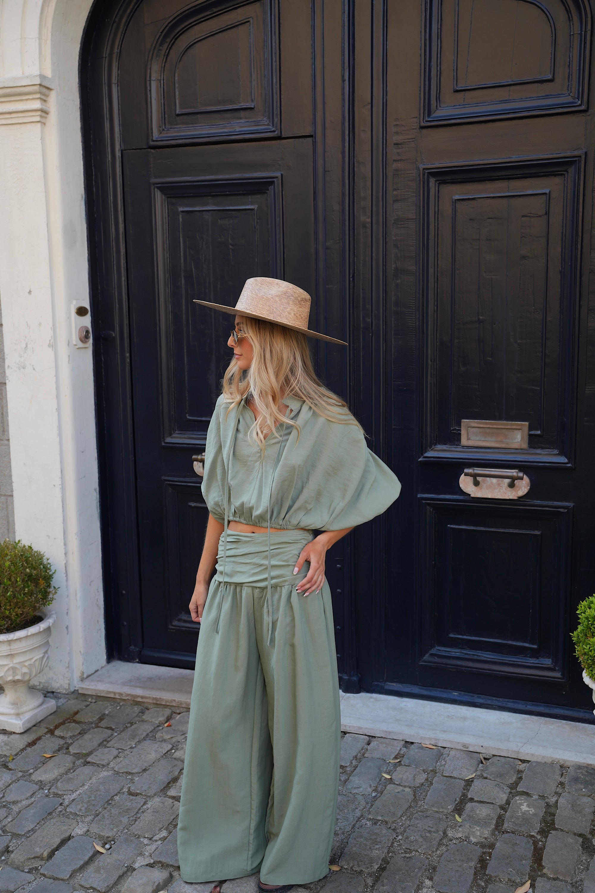 Ugo Short Blouse - Khaki