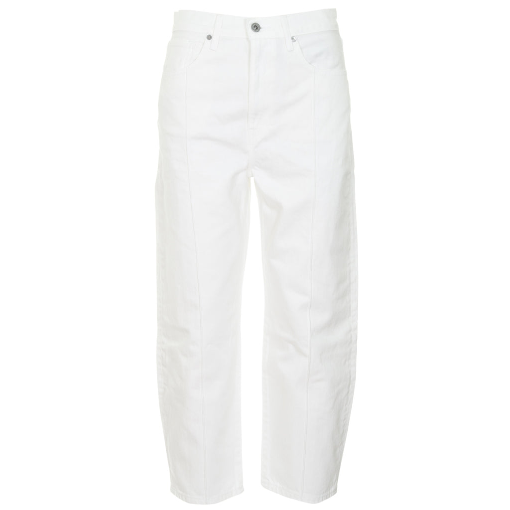 Blugi Relaxed Fit Cu Talie Inalta, Alb Murdar