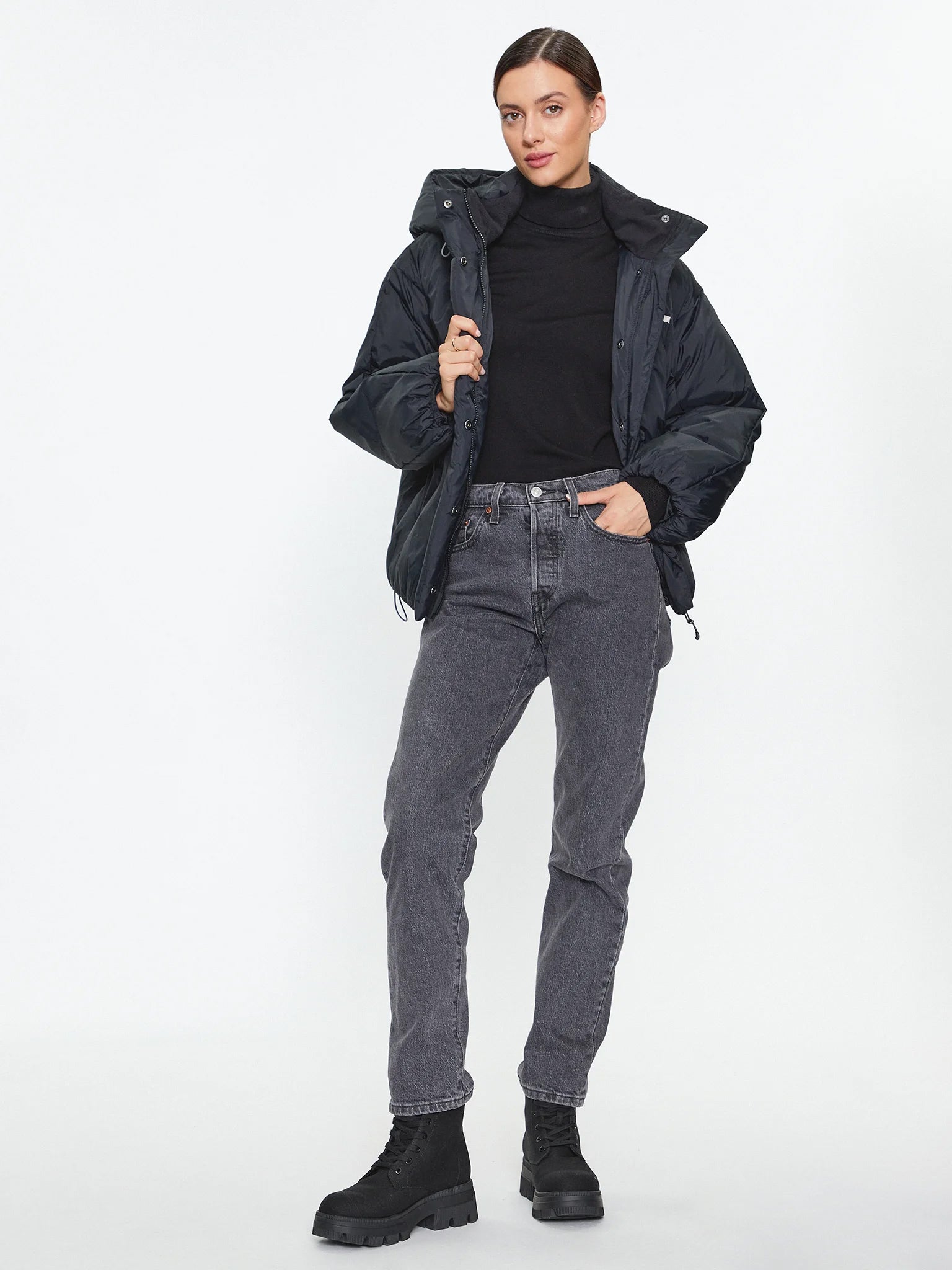 Levi'S® Daunenjacke Pillow Bubble A5880-0000 Schwarz Relaxed Fit