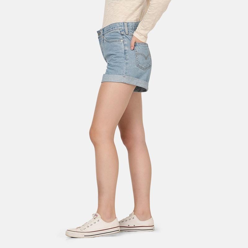 Levi'S® Rolled 80’S Mom Shorts Back To Blue A55640006 Vaquero Corto Mujer