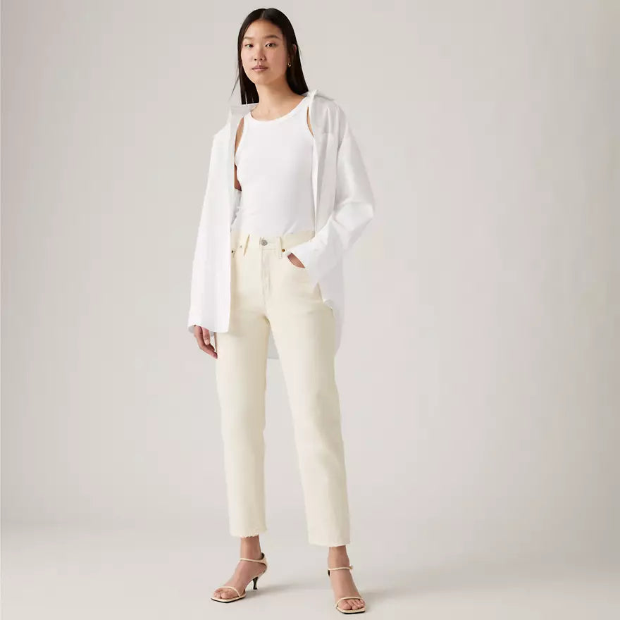 Levi'S Dames 501® Crop Boyfriend Jeans Wit