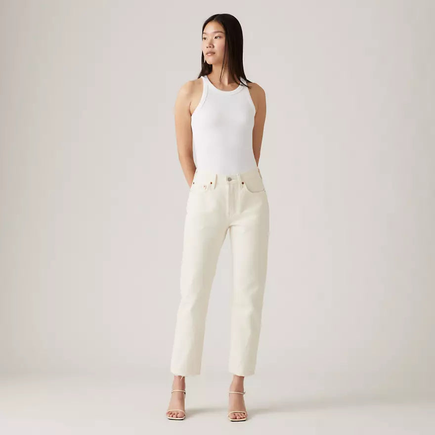 Levi'S Dames 501® Crop Boyfriend Jeans Wit