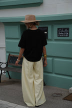 Chelsea Wide Leg Pants - Yellow