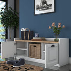 Shoe Cabinets P2 - White / Walnut