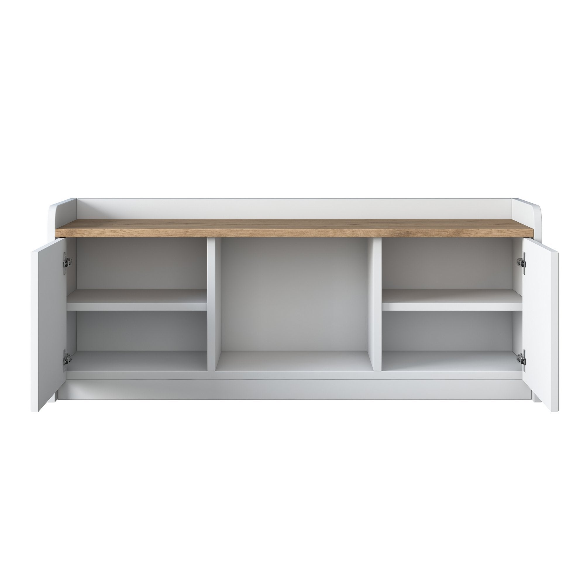 Shoe Cabinets P2 - White / Walnut