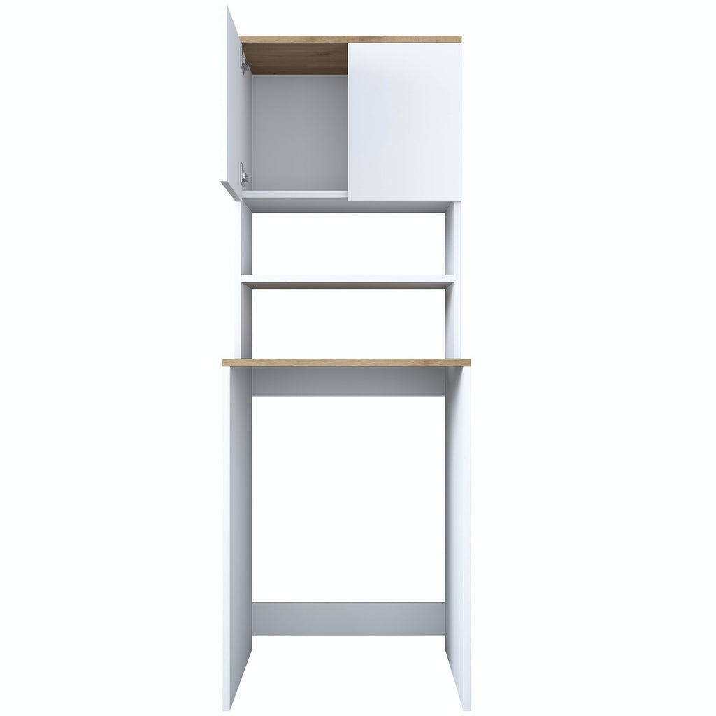 Meubles Lave-Linge Kd101 - Blanc / Noyer