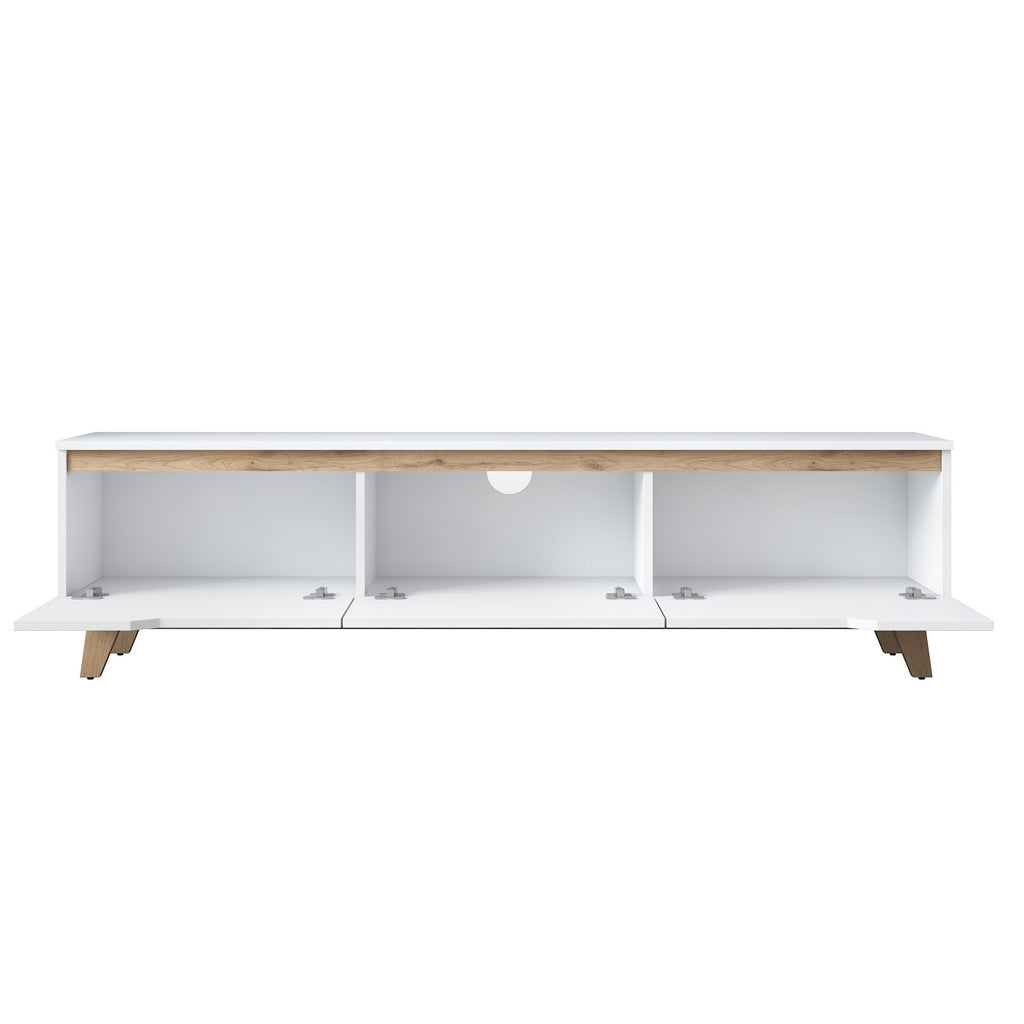Muebles TV D1 - Blanco / Nogal
