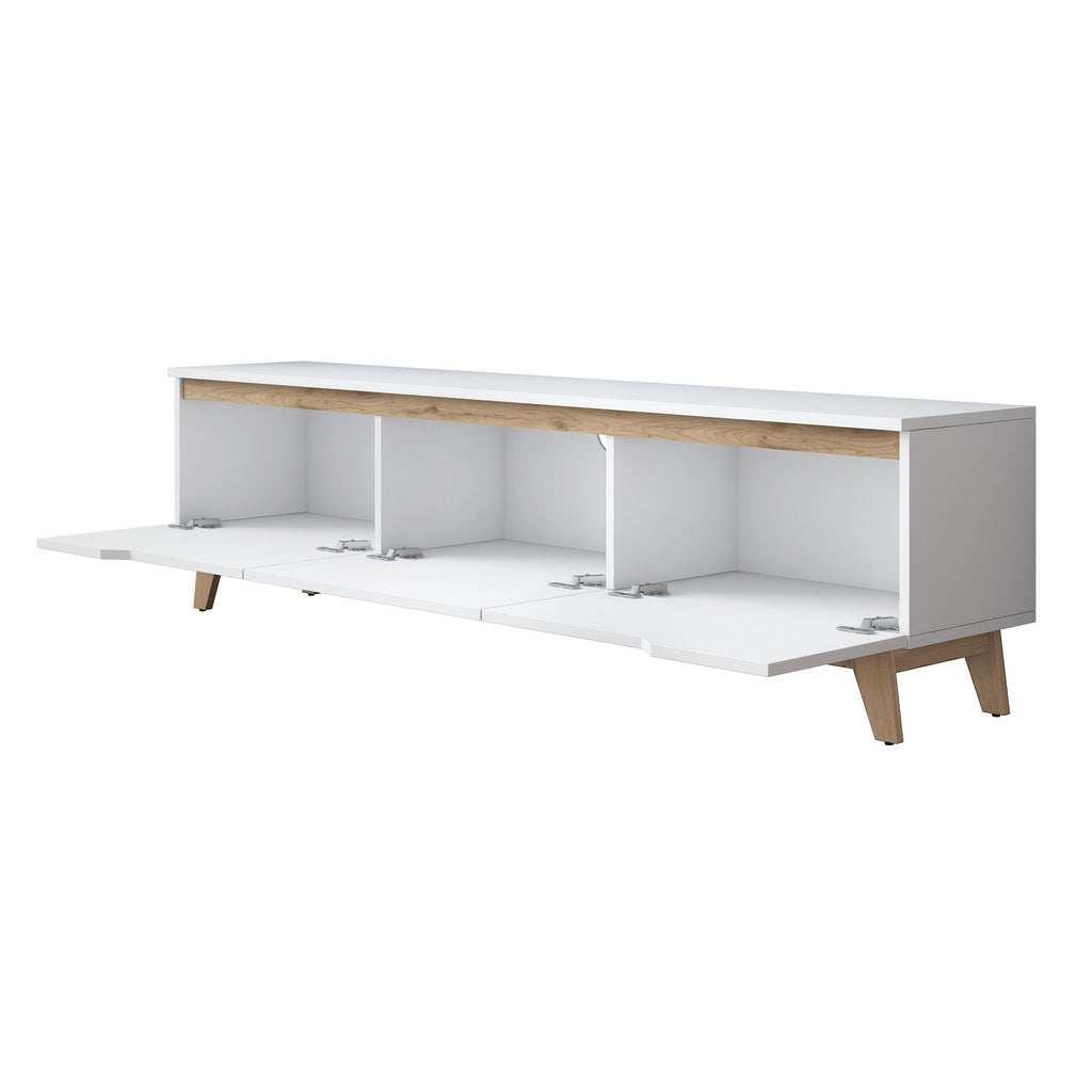 Muebles TV D1 - Blanco / Nogal
