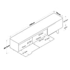 Muebles TV D1 - Blanco / Nogal
