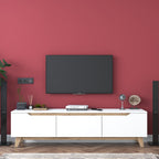 Muebles TV D1 - Blanco / Nogal