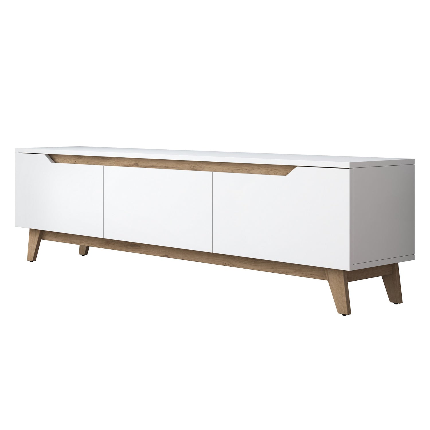 Muebles TV D1 - Blanco / Nogal