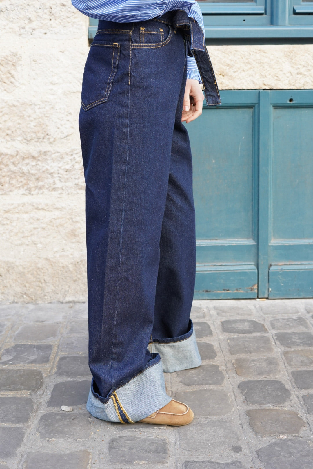 Jean Large Eliott Denim Foncé
