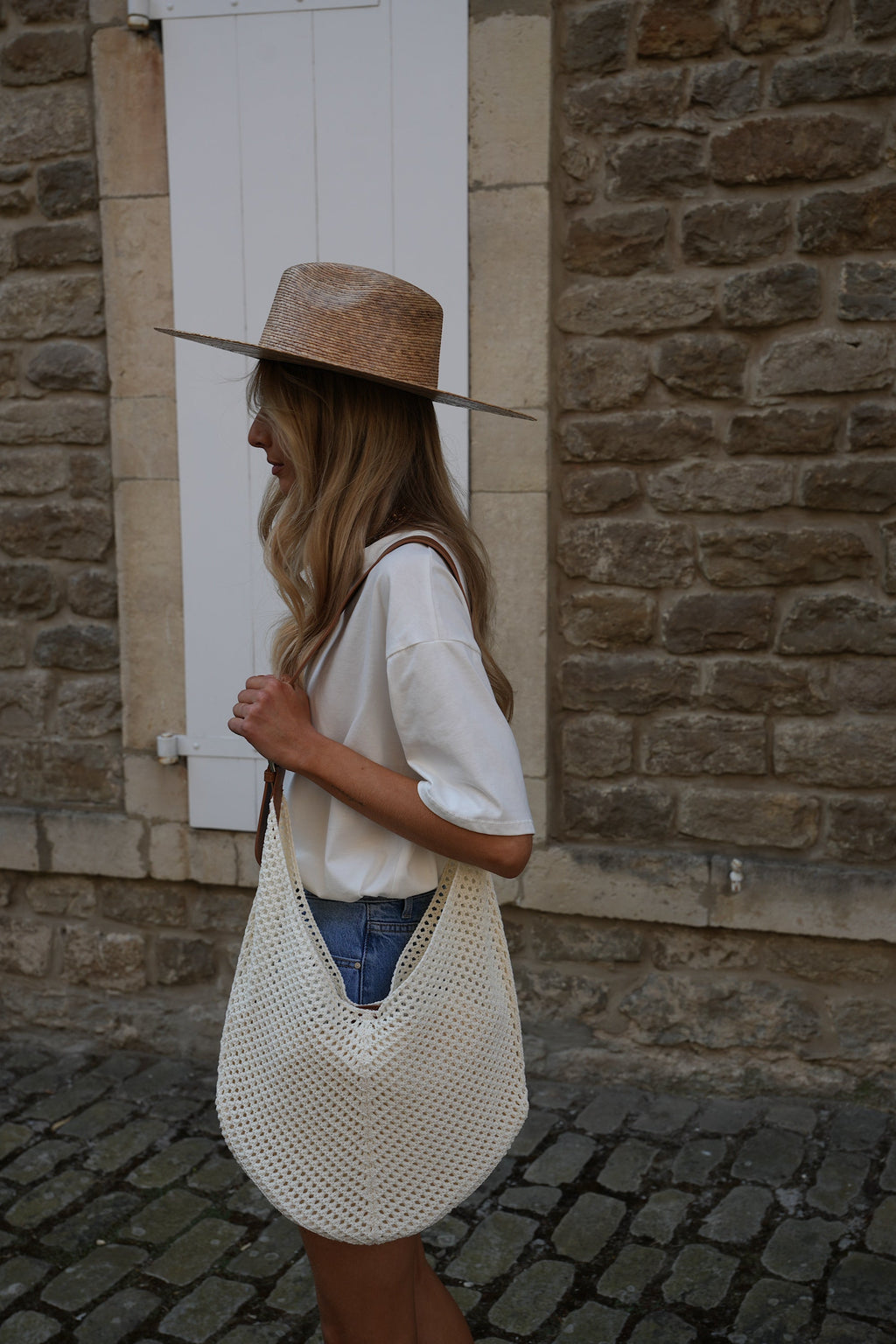 Bolso Texa Crochet - Crema