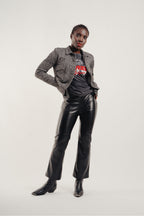Le Pantalon Rodney Effet Cuir Noir
