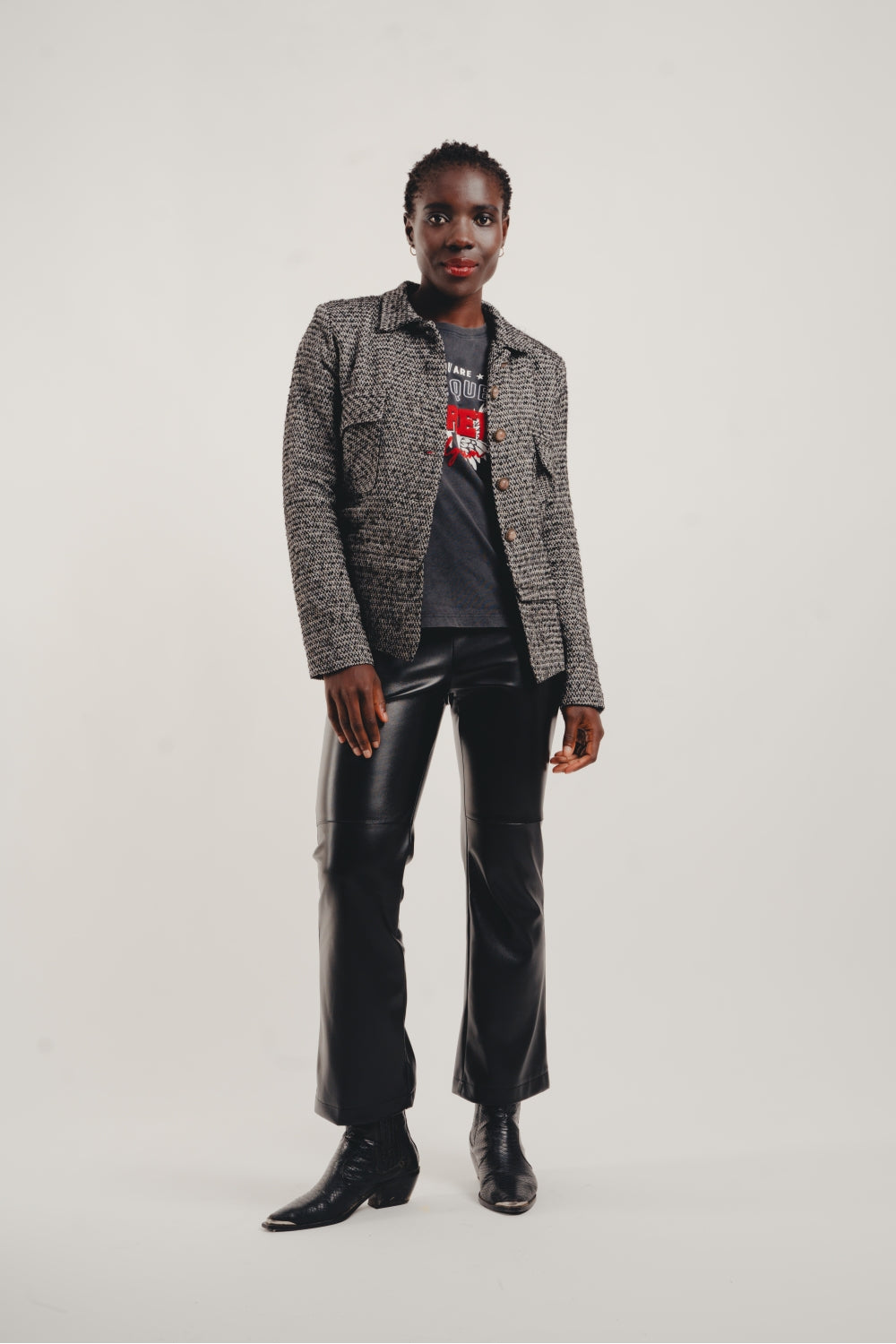 Le Pantalon Rodney Effet Cuir Noir
