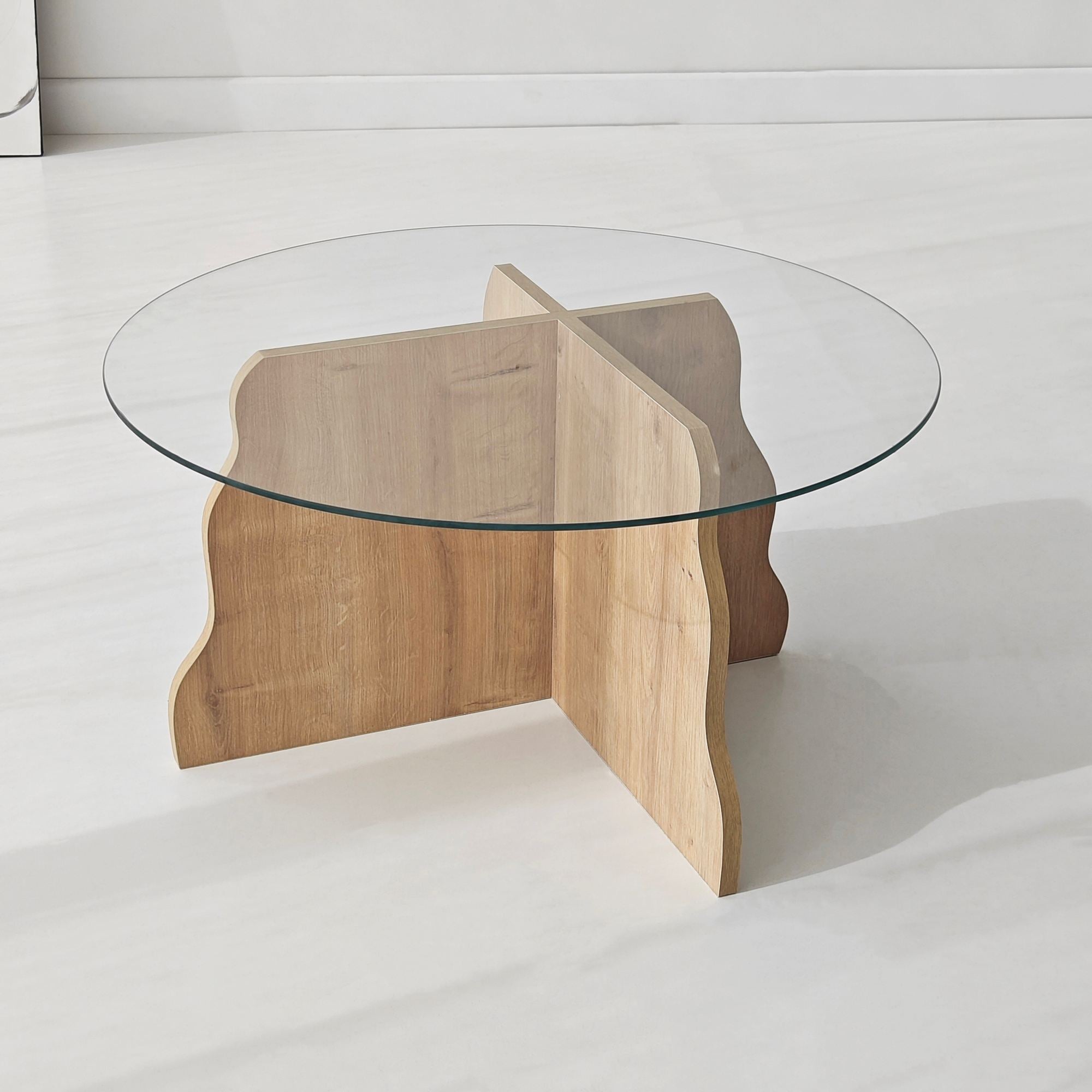Coffee Tables Butterfly - Sapphire Oak / Transparent