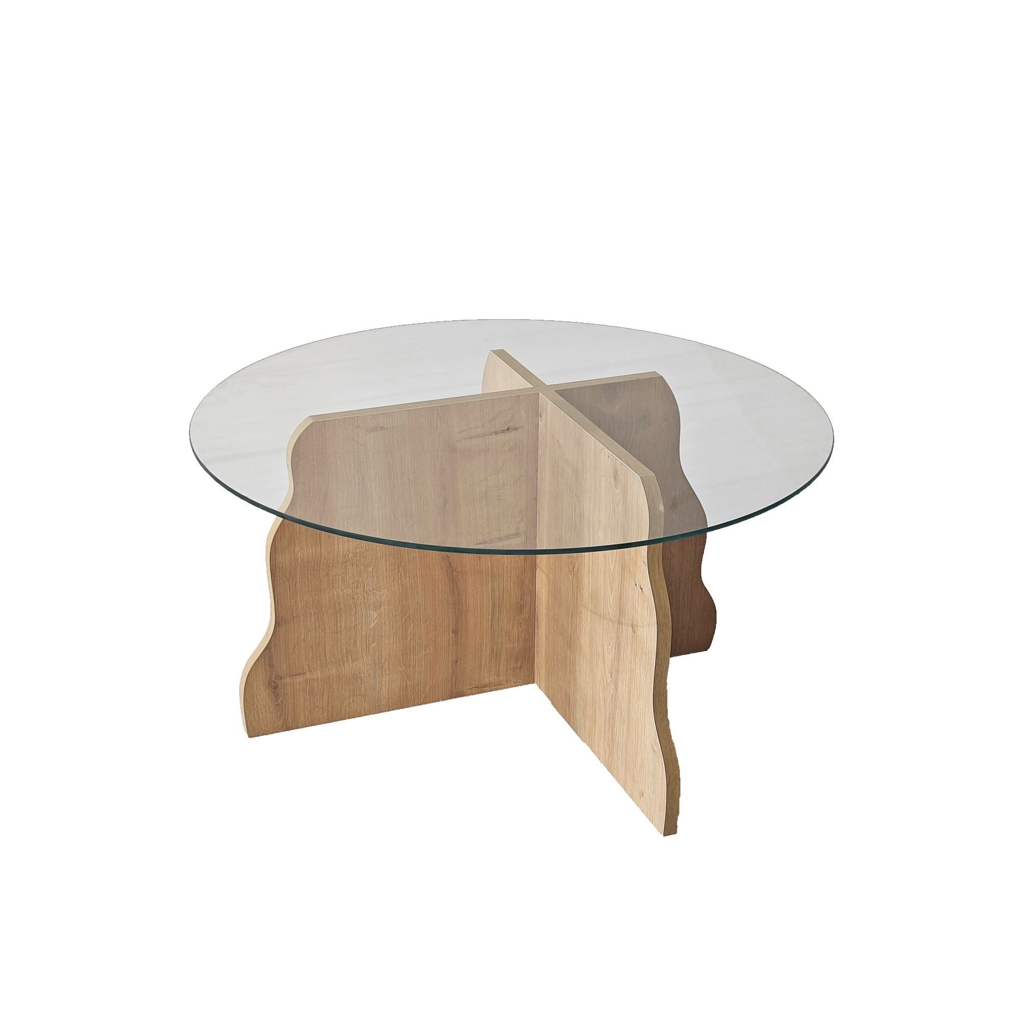 Coffee Tables Butterfly - Sapphire Oak / Transparent