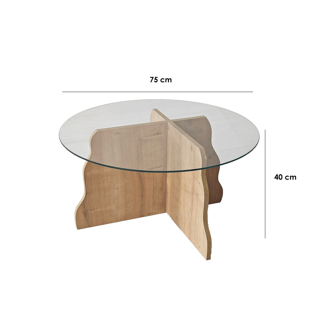 Coffee Tables Butterfly - Sapphire Oak / Transparent