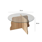 Coffee Tables Butterfly - Sapphire Oak / Transparent