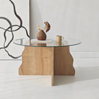 Coffee Tables Butterfly - Sapphire Oak / Transparent