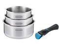 Set 3 Casseroles 16/18/20cm - Acier Inoxydable - Inox