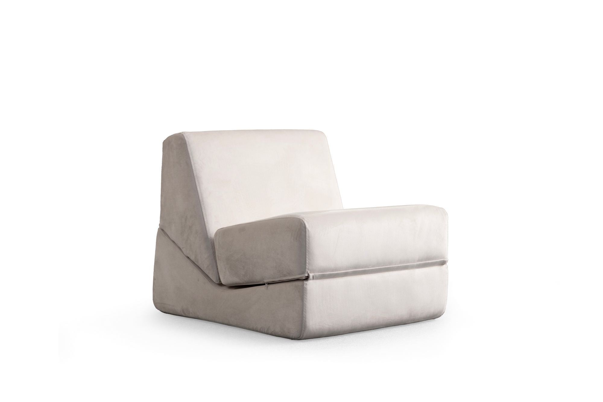 1-Seater Convertible Sofa Bed Origami - Cream