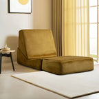 1-Seater Convertible Sofa Bed Origami - Mustard