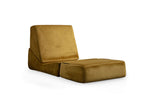 1-Seater Convertible Sofa Bed Origami - Mustard