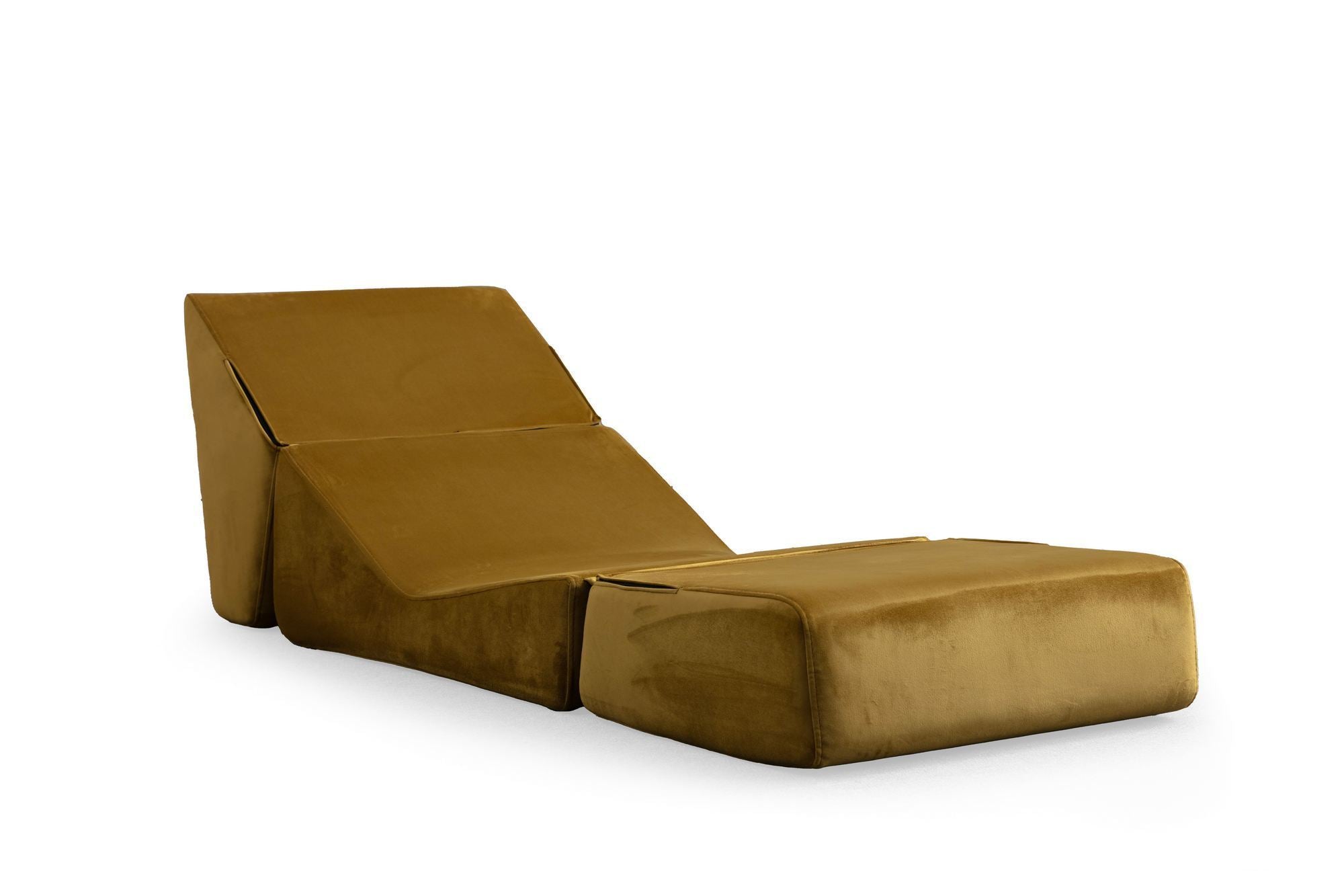 1-Seater Convertible Sofa Bed Origami - Mustard