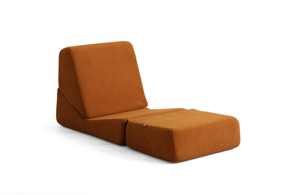 1-Seater Sofa Beds Origami Convertible - Matt Orange