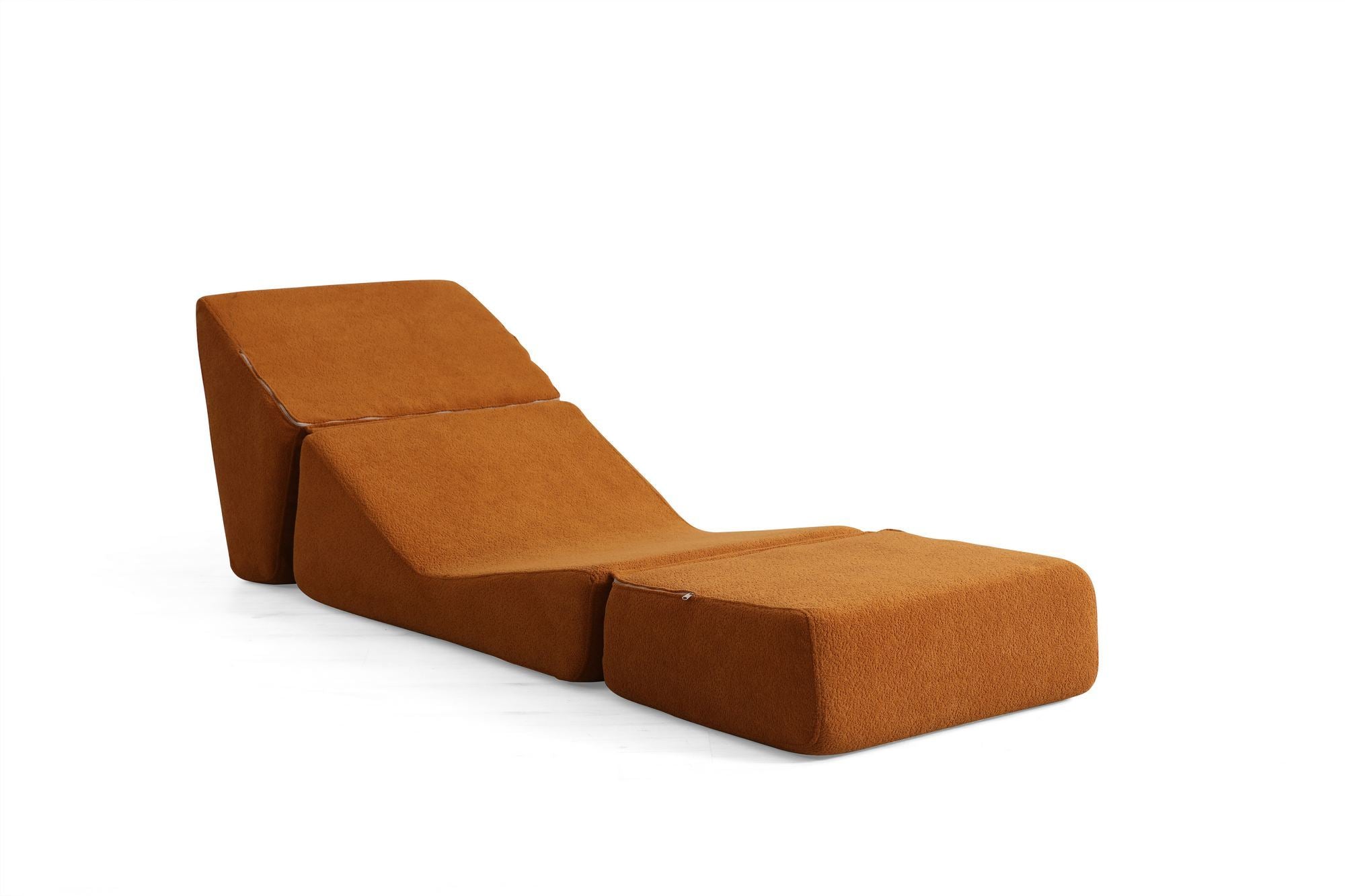 1-Seater Sofa Beds Origami Convertible - Matt Orange