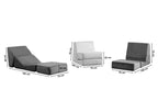1-Seater Convertible Sofa Bed Origami - White