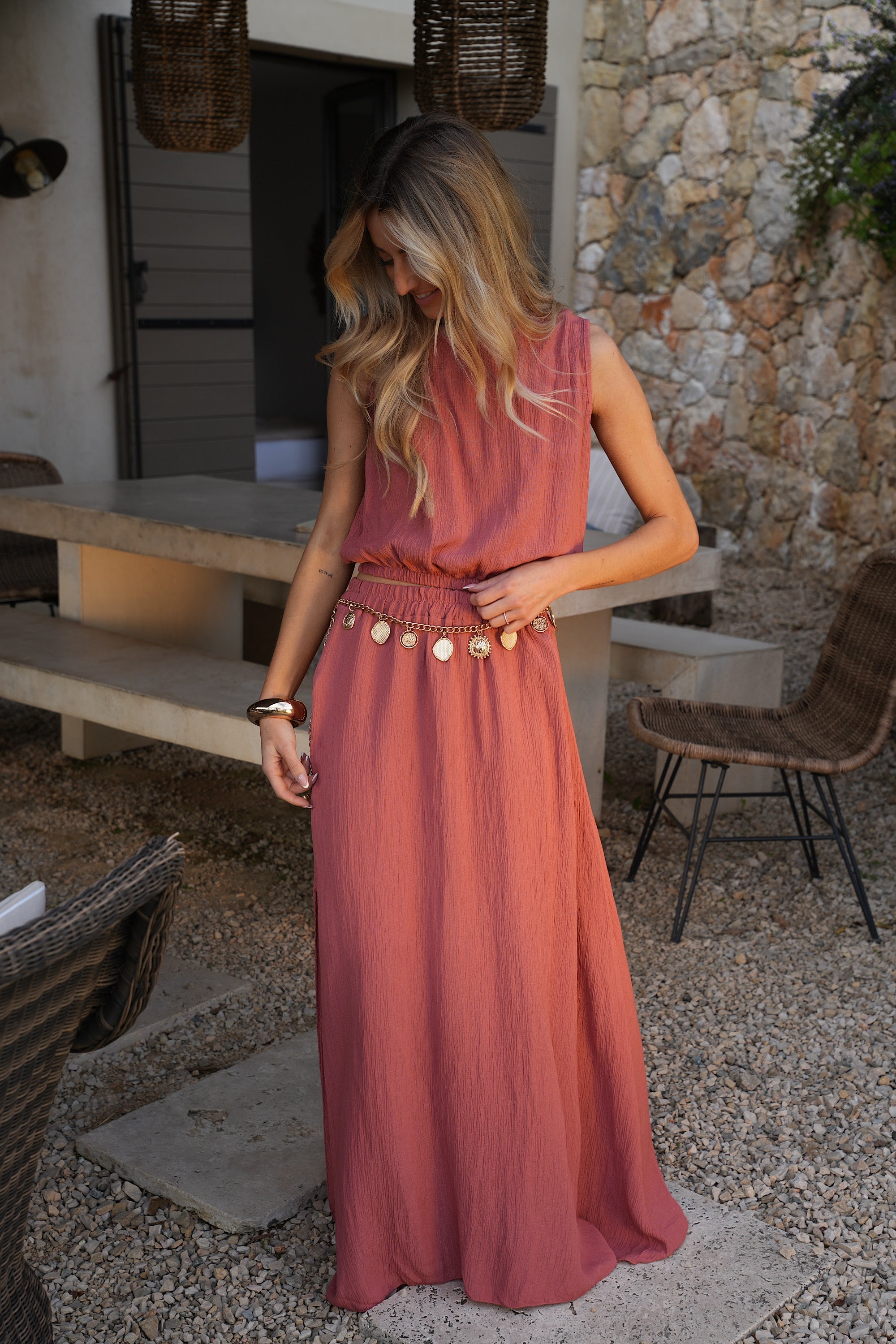 Ensemble Jupe/Top Elize - Terracotta