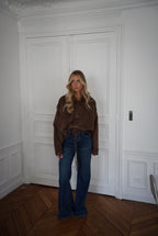 Chaqueta de ante Amelia - Chocolate