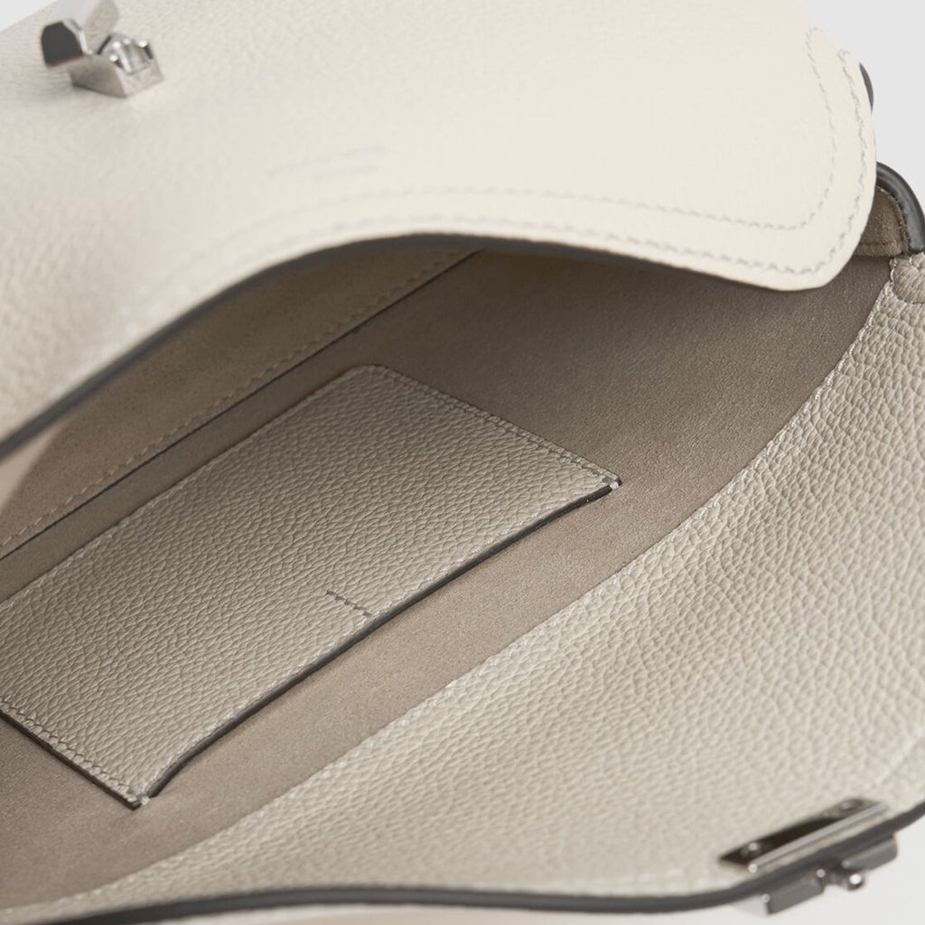 Toteme - Pochette T-Lock Leather - Femme - Cream