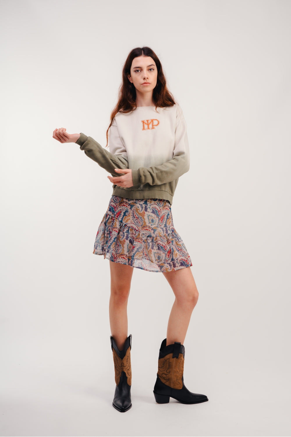 Minifalda militar de cachemir The Rita
